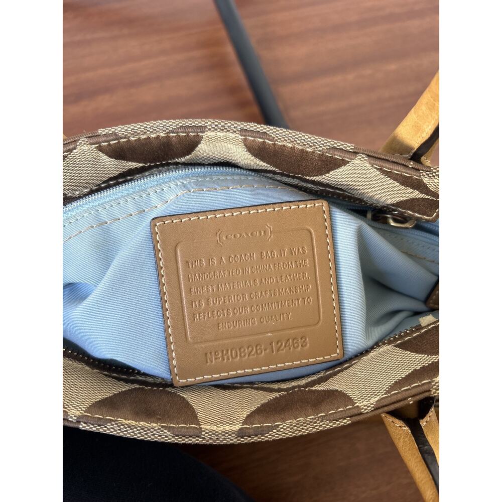 Y2K COACH Medium Madeline Satchel 12463 Shoulder Handbag Shoulder Brown Monogram - Picture 14 of 16